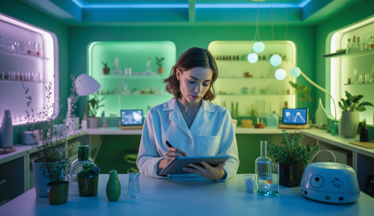 Illustration de l'avenir du bien-être en 2025, axé sur des solutions scientifiques et authentiques.