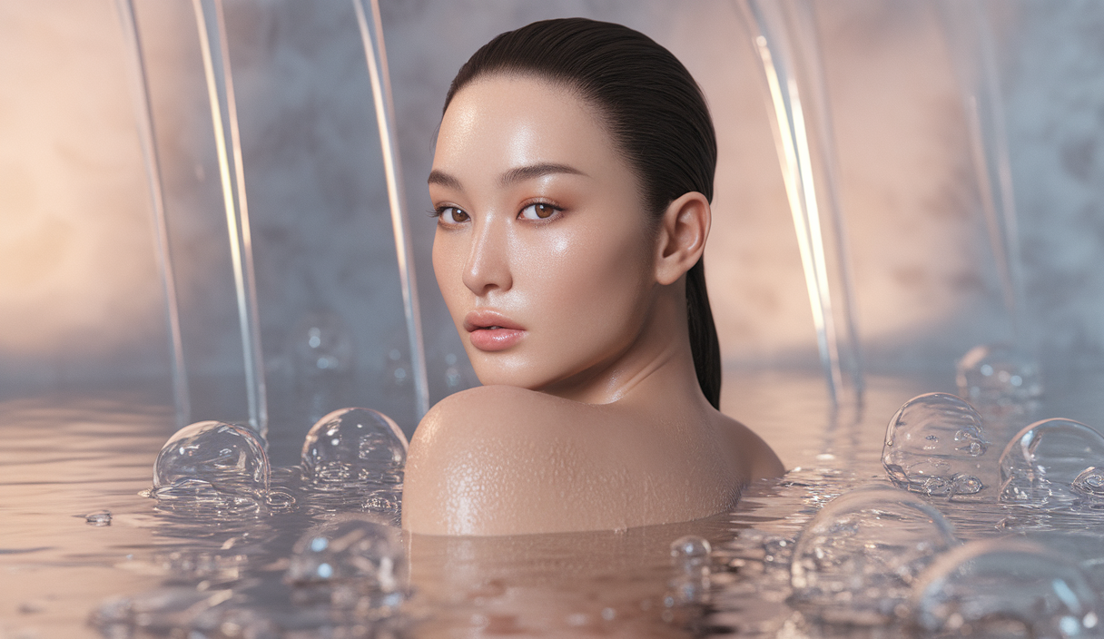 Illustration sur l'hydratation et le vieillissement de la peau