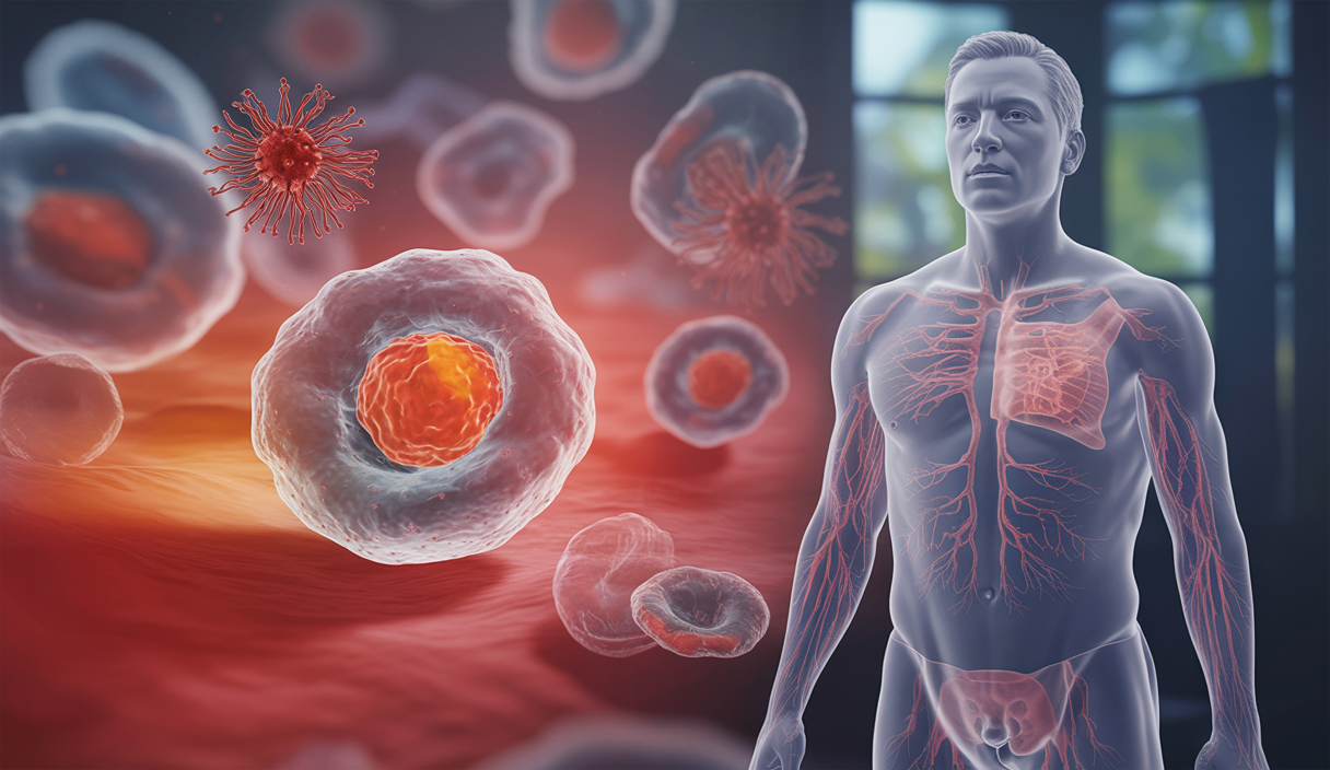 Illustration de l'inflammation chronique et du vieillissement cellulaire