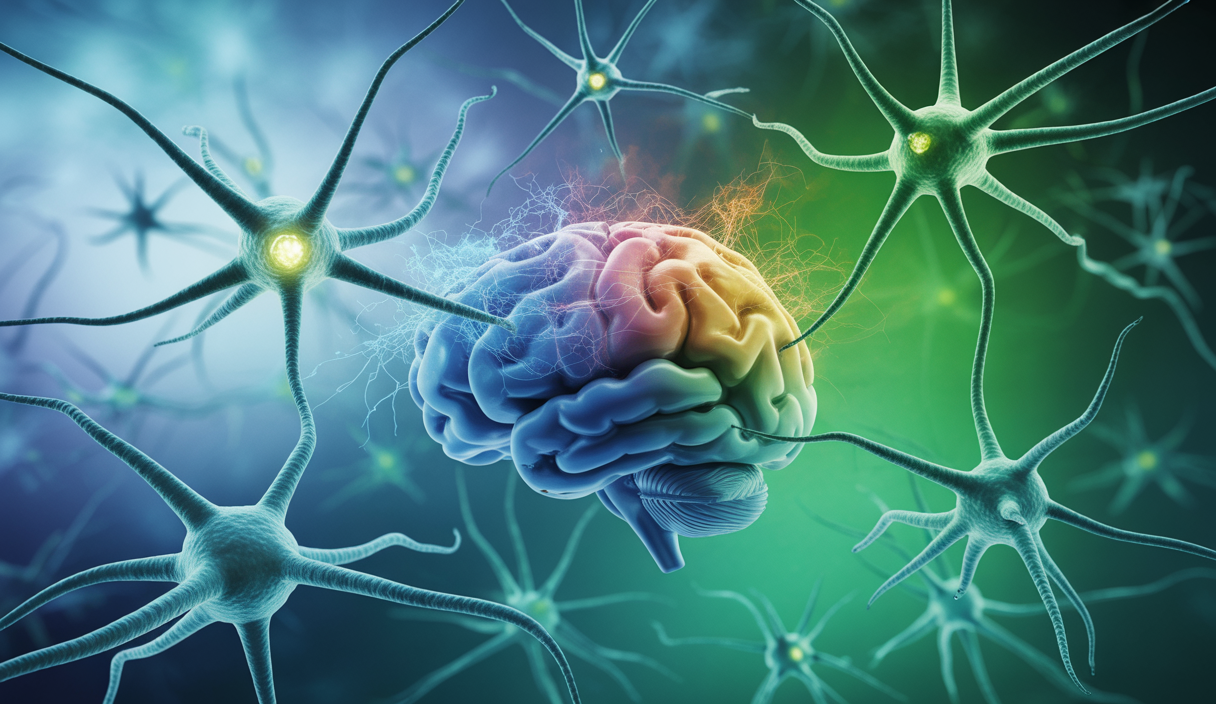 Représentation artistique des cétones exogènes influençant le cerveau humain