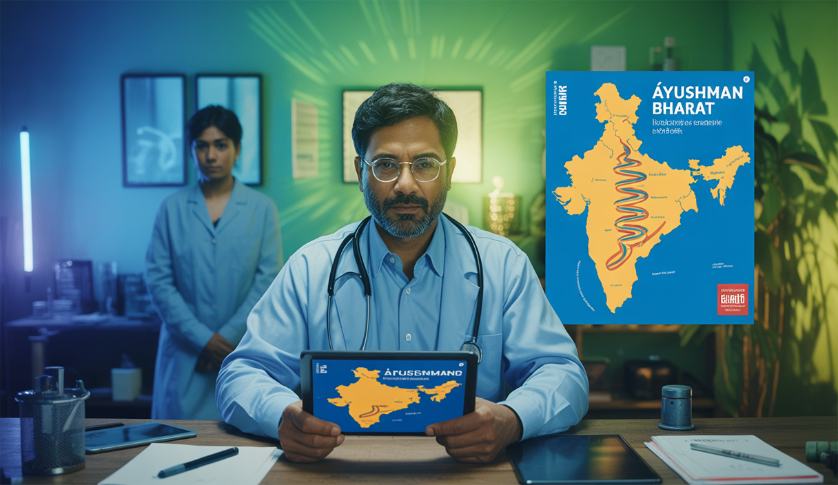 Illustration de la transformation des soins de santé en Inde grâce à Ayushman Bharat