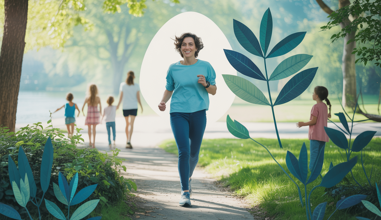 Une représentation visuelle inspirante d'un mode de vie sain favorisant la longévité