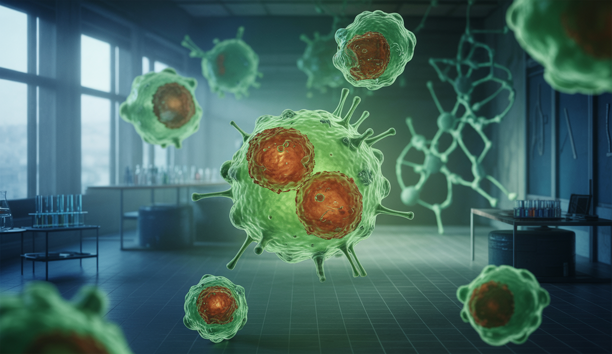 Illustration détaillée de la sénescence cellulaire et ses implications dans le vieillissement