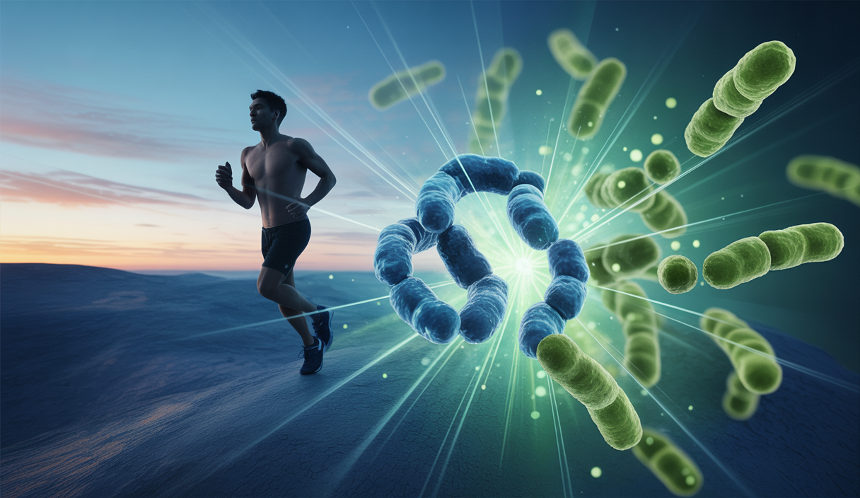 Illustration de l'association de probiotiques et de caséine pour améliorer les performances physiques