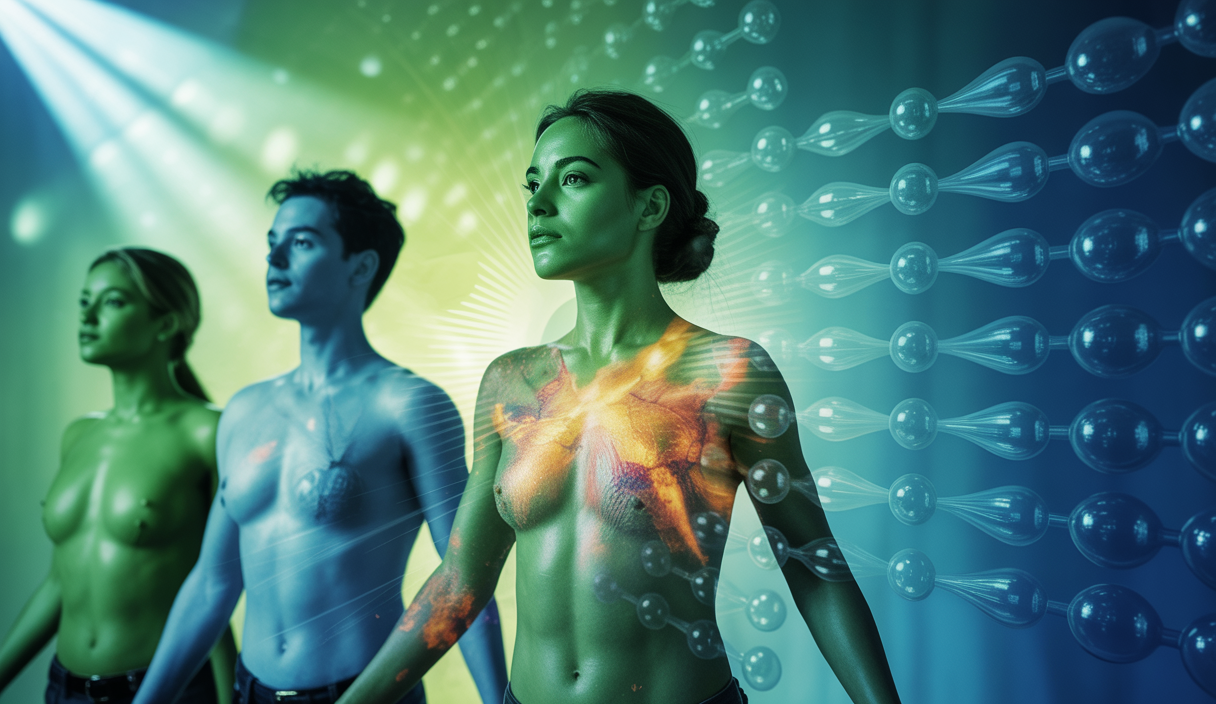 Image vibrante illustrant l'amélioration de l'énergie cellulaire et de la vitalité