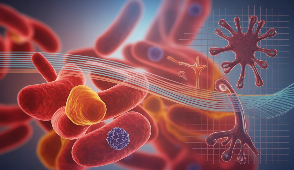 Illustration symbolisant l'inflammation chronique et ses liens avec des maladies