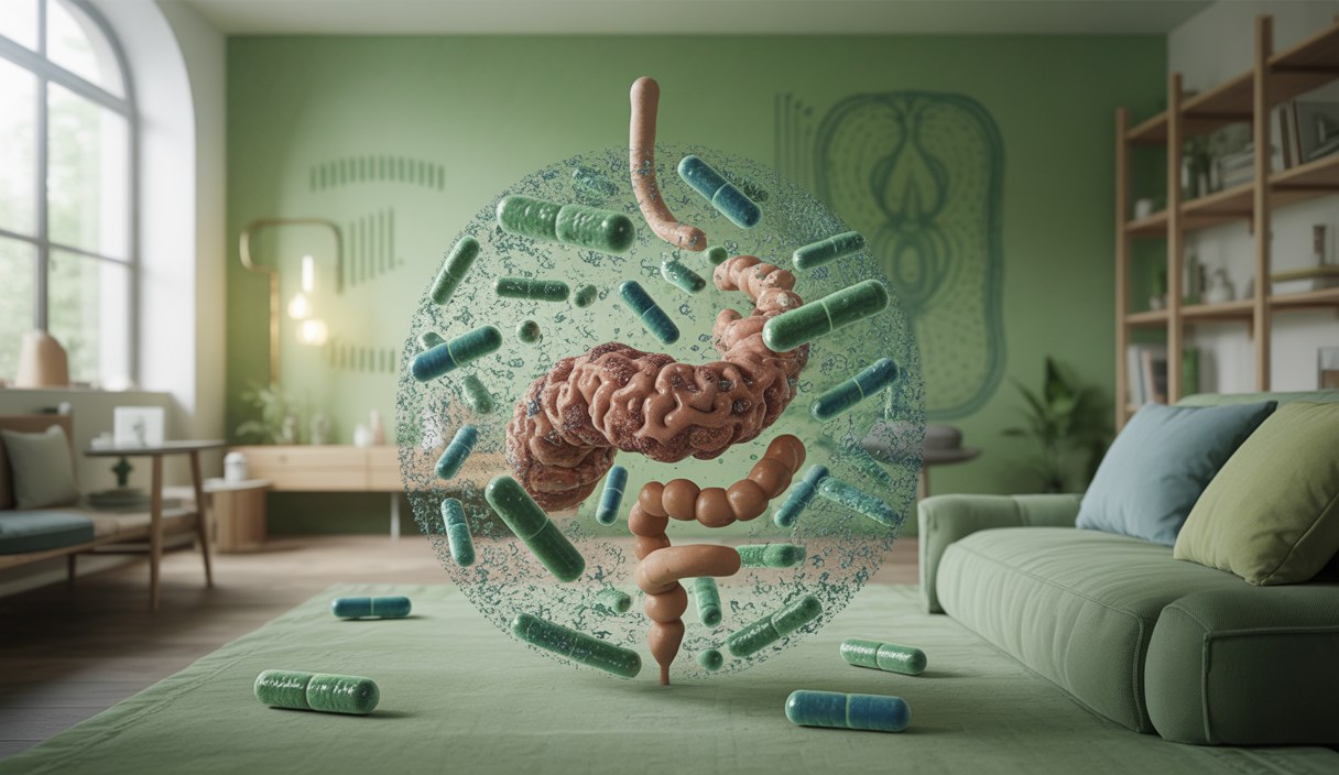 Illustration du microbiote intestinal influençant la résistance aux antibiotiques