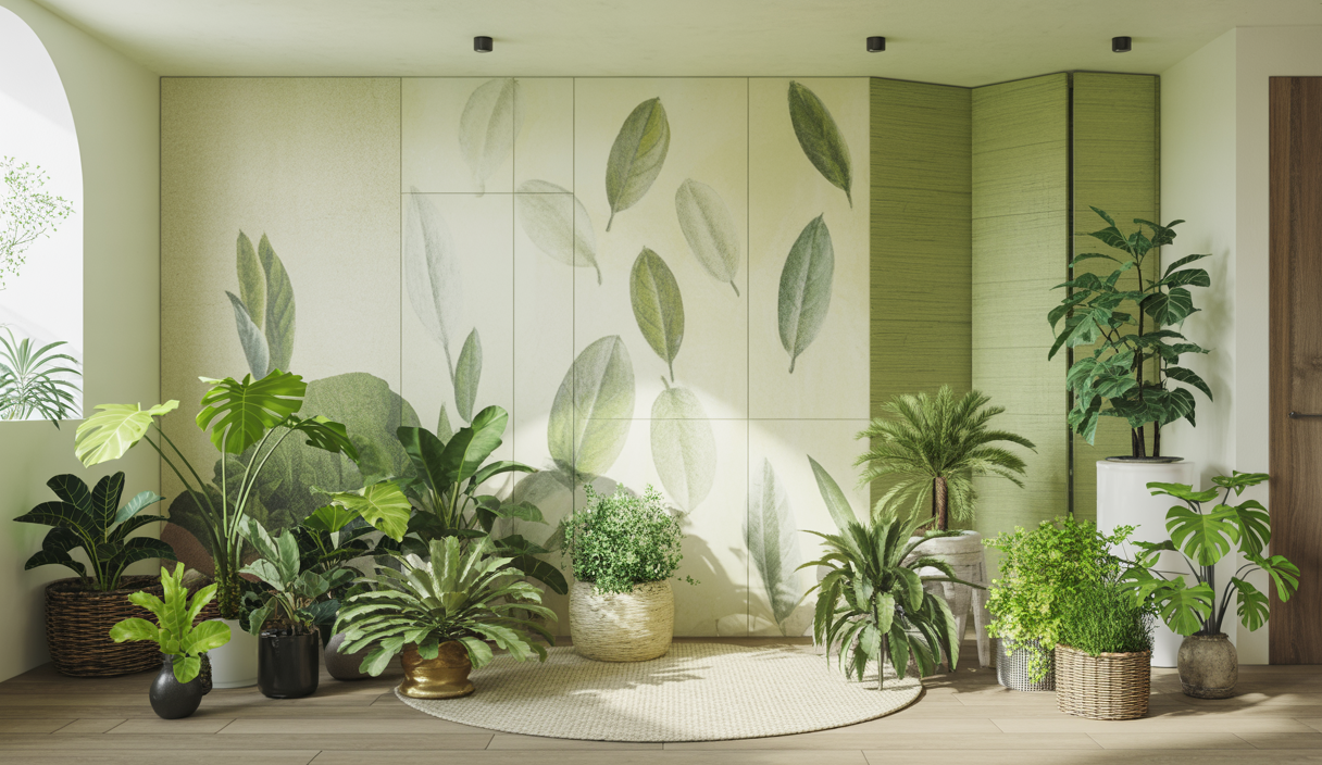 Plantes d'intérieur équilibrant santé mentale et bien-être physique.